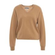 Crush Brun Stickat Aw24 Brown, Dam