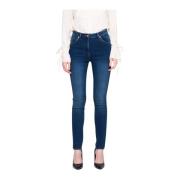 Silvian Heach Skinny Jeans Mid-Rise Dragkedja/Knappstängning Blue, Dam