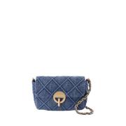 Vanessa Bruno Blå Bomull Crossbody med Rhinestones Blue, Dam