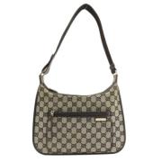 Gucci Vintage Pre-owned Canvas axelremsvskor Beige, Dam