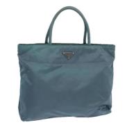 Prada Vintage Pre-owned Nylon totevskor Blue, Dam