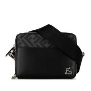 Fendi Vintage Pre-owned Laeder crossbodyvskor Black, Dam