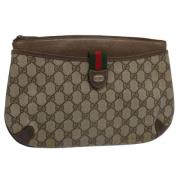 Gucci Vintage Pre-owned Canvas kuvertvskor Brown, Dam