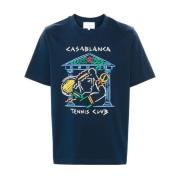 Casablanca Blå Tennis Club T-shirt Blue, Herr