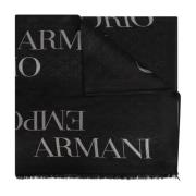 Emporio Armani Halsduk med logotyp Black, Dam