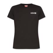 Kenzo T-shirt med tryckt logotyp Black, Dam