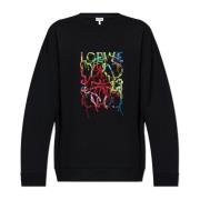 Loewe Sweatshirt med broderad logotyp i flera färger Black, Herr