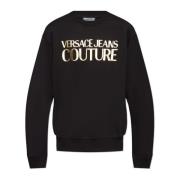 Versace Jeans Couture Sweatshirt med logotyp Black, Herr