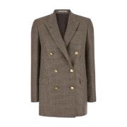 Tagliatore Brun Ullrutig Jasmine Blazer Brown, Dam