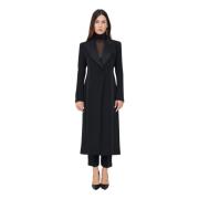 Simona Corsellini Svart Elegant Damkappa Black, Dam