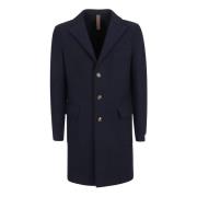 Eleventy Royal Blue Single Breasted Coat Blue, Herr