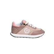 Pollini Låga Lädersneakers för Kvinnor Pink, Dam