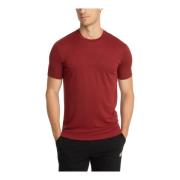 Emporio Armani EA7 Enfärgad Logo Broderad T-shirt Red, Herr