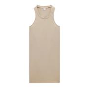 Courrèges Modern Midi Klänning Beige, Dam