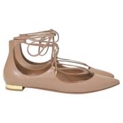 Aquazzura Pre-owned Pre-owned Laeder lgskor Beige, Dam