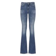 Dondup Blå Bomulls Dams Jeans med Juvelknappar Blue, Dam