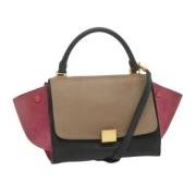 Celine Vintage Pre-owned Laeder handvskor Beige, Dam