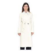 Max Mara Vit Damkappa Bcollag Modell White, Dam