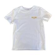 Moschino Kortärmad Bomull T-shirt för Män White, Herr