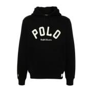 Polo Ralph Lauren Svart Tröja med Logo Appliqué Black, Herr