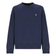 Ralph Lauren Blå Bomull Crew Neck Sweatshirt Blue, Herr