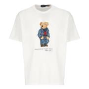 Ralph Lauren Herr Vit Bomull T-shirt Rund Hals White, Herr