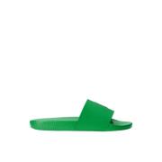 Ralph Lauren Herr Slide Sandaler, Syntetiskt Material Green, Herr