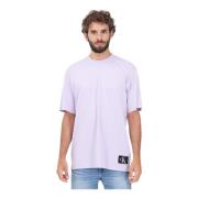 Calvin Klein Jeans Lila Kortärmad Logo Patch Tee Purple, Herr