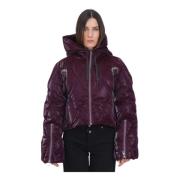 Versace Jeans Couture Lila Velvet Bomberjacka Purple, Dam