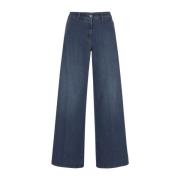 Peserico Denim Twill Comfort Stretch Indigo Jeans Blue, Dam