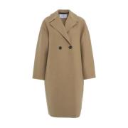 Harris Wharf London Beige Kappor Aw24 Modell 178cm Beige, Dam