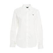 Ralph Lauren Skjorta med broderad logotyp White, Dam