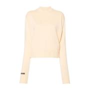 Sportmax Gul Ull Crewneck Sweater Yellow, Dam