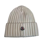 Moncler Ultrafin Ull Stickad Mössa Vit White, Herr