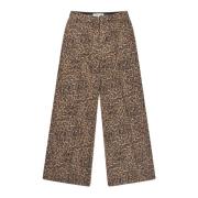 Munthe Elegant Wide-Legged Eileen Byxor Brun Brown, Dam