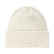 Woolrich Mjuk Bomull Ull Beanie Beige, Unisex