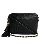 Chanel Vintage Pre-owned Laeder crossbodyvskor Black, Dam