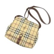 Burberry Vintage Pre-owned Canvas axelremsvskor Beige, Dam