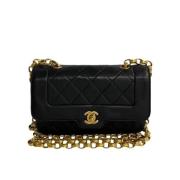 Chanel Vintage Pre-owned Laeder crossbodyvskor Black, Dam