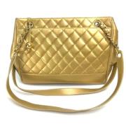 Chanel Vintage Pre-owned Tyg chanel-vskor Beige, Dam