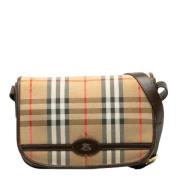 Burberry Vintage Pre-owned Canvas axelremsvskor Brown, Dam