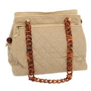 Chanel Vintage Pre-owned Laeder totevskor Beige, Unisex