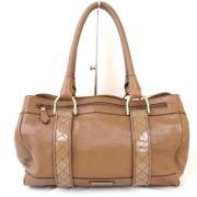 Burberry Vintage Pre-owned Tyg axelremsvskor Brown, Dam