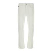 Boss Stiliga vita denim jeans White, Herr