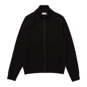 Lacoste Hög Hals Dragkedja Jogger Sweatshirt Black, Herr