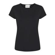 My Essential Wardrobe Modal Tee Top Svart Loose Fit Black, Dam