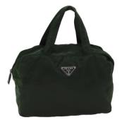 Prada Vintage Pre-owned Nylon handvskor Green, Dam