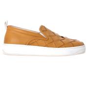 Bottega Veneta Vintage Pre-owned Laeder sneakers Brown, Dam