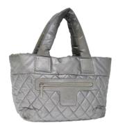 Chanel Vintage Pre-owned Nylon handvskor Gray, Dam