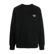 A.p.c. Broderad Milton Sweatshirt Black, Herr